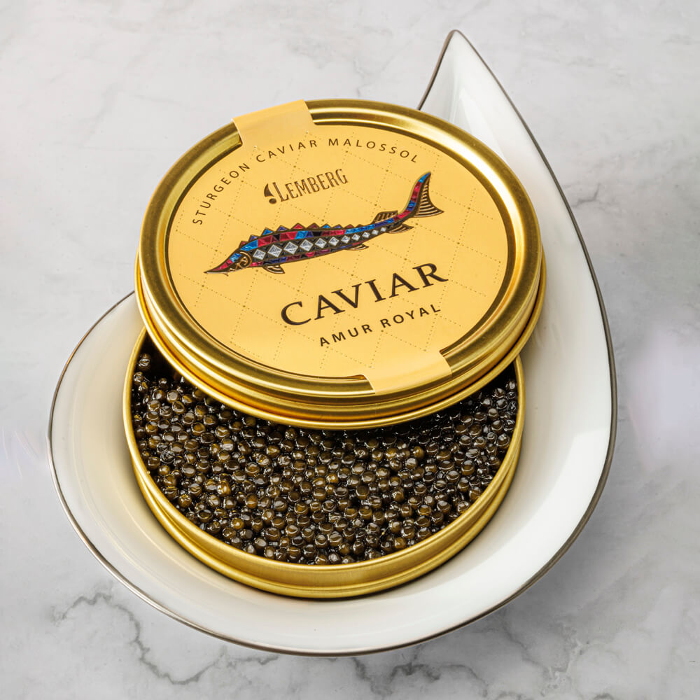 Jesetrov kaviar OSIETRA & AMUR ROYAL, 2 x 100g