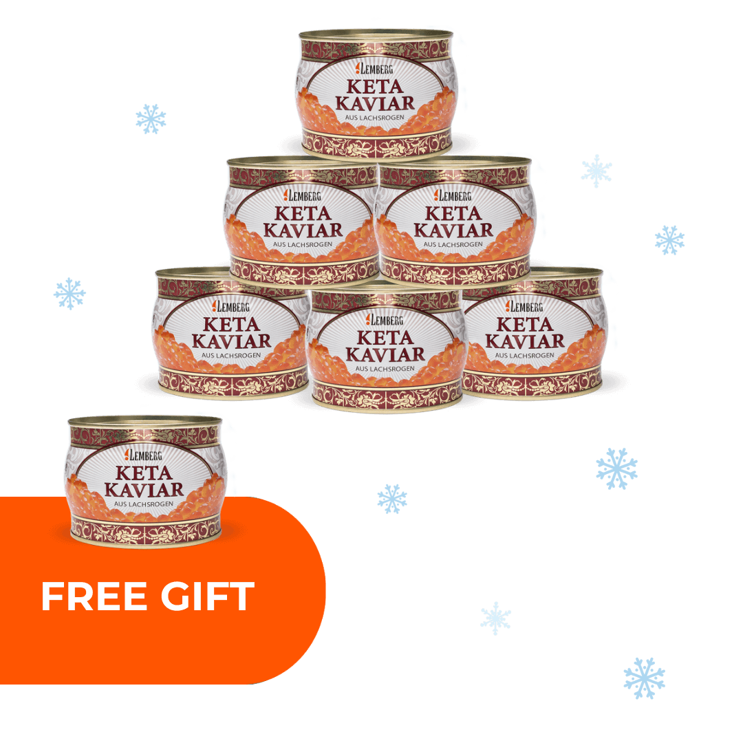 Ikra lososa keta, 400g, 6+1