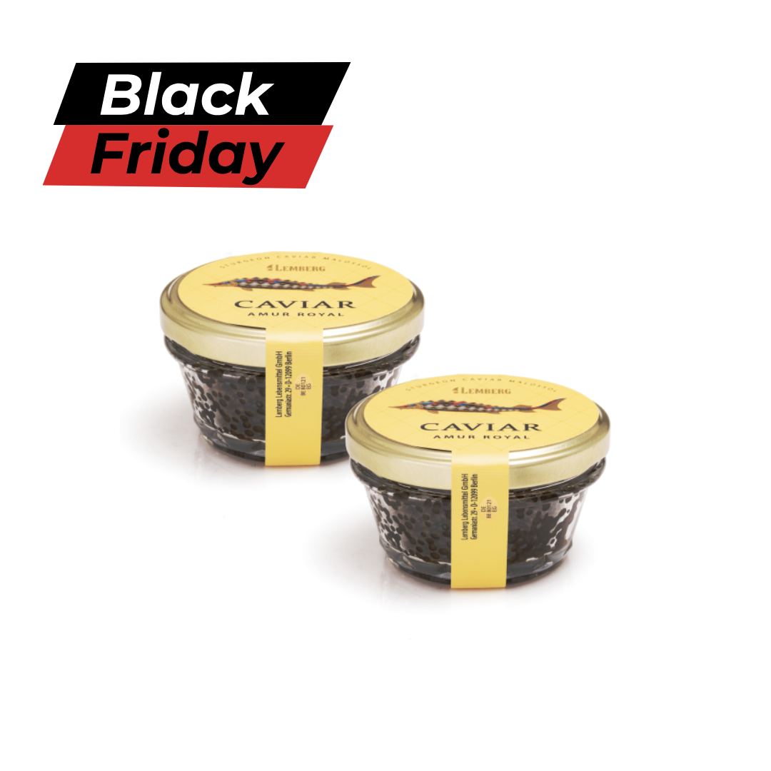 Jesetrov kaviar AMUR ROYAL, 2 x 100g