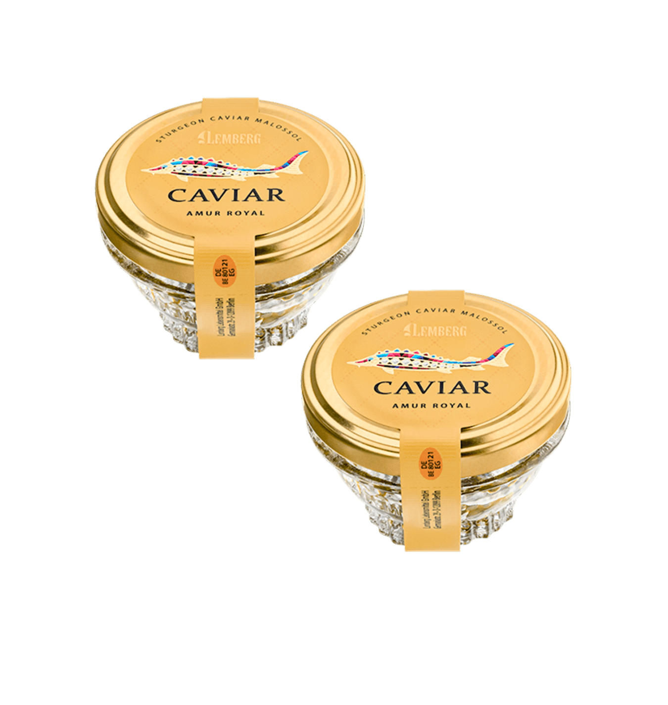Jesetrov kaviar AMUR ROYAL, 2 x 50g