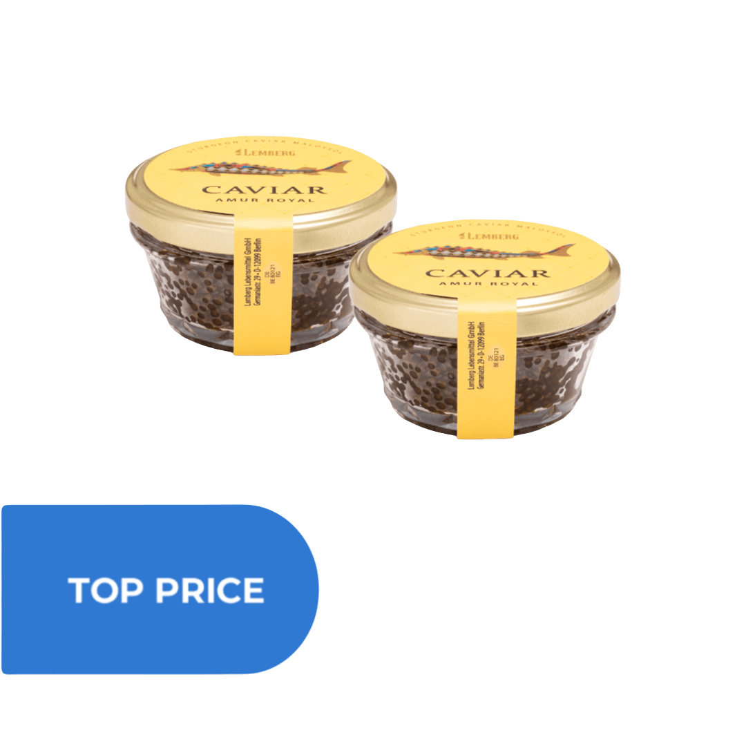 Jesetrov kaviar AMUR ROYAL, 2 x 100g
