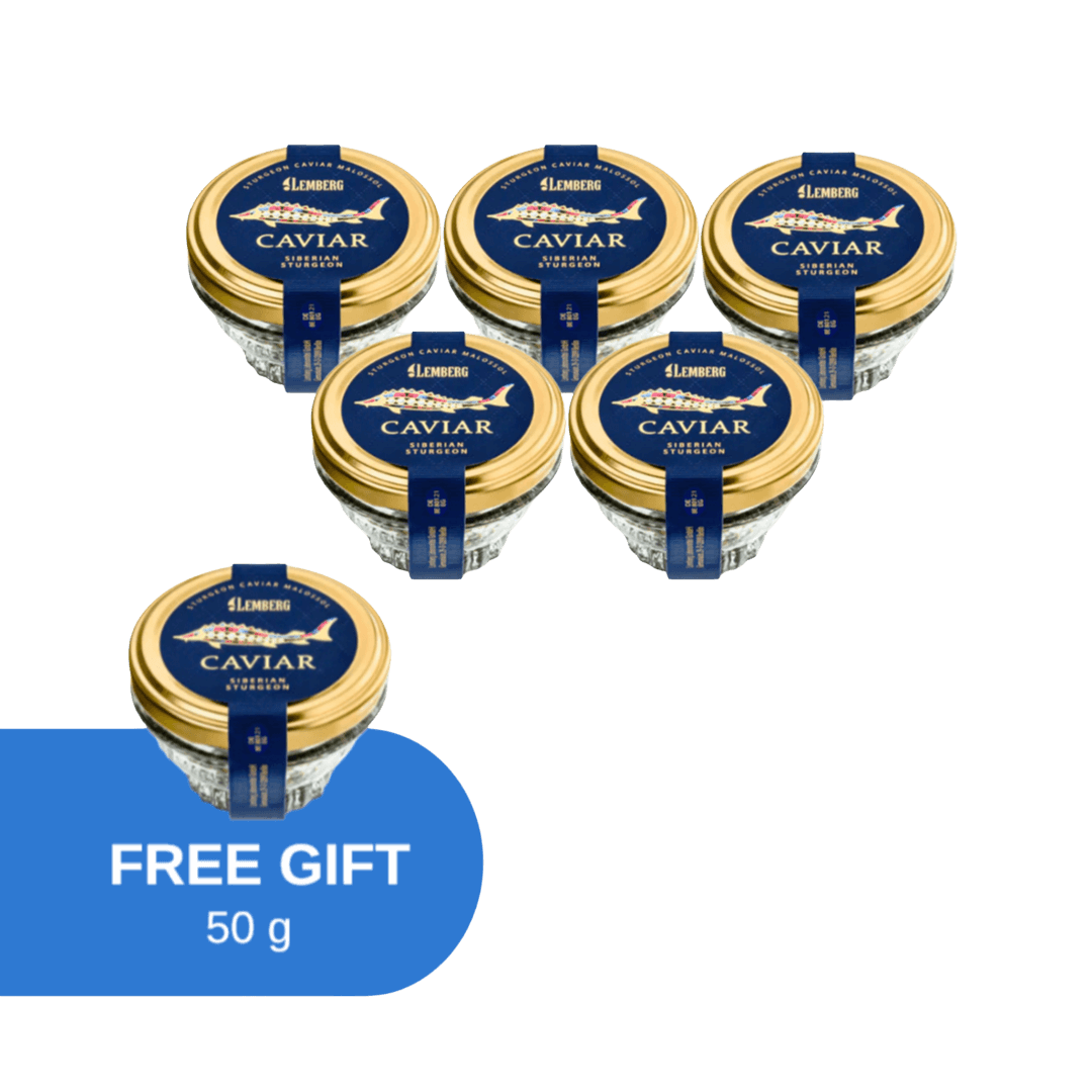 Sibirski kaviar Osetra, 5 + 1 × 50g