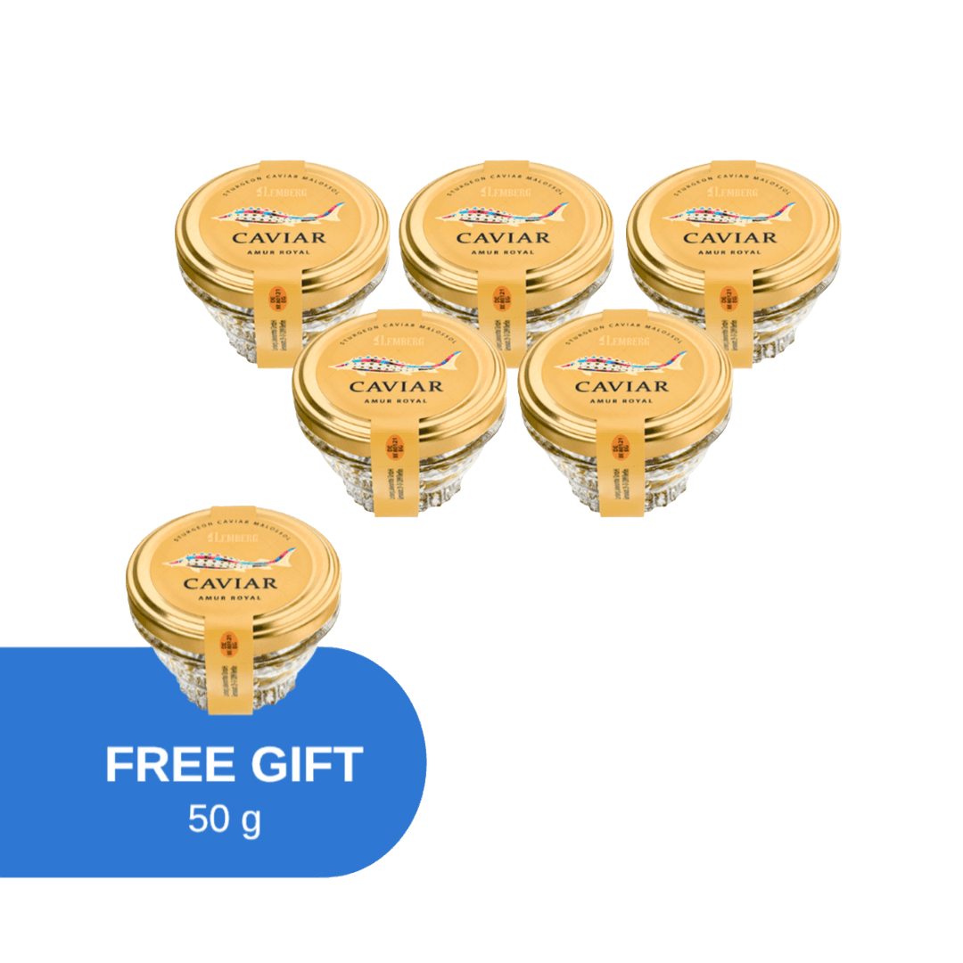 Jesetrov kaviar Amur Royal 5 + 1 × 50g