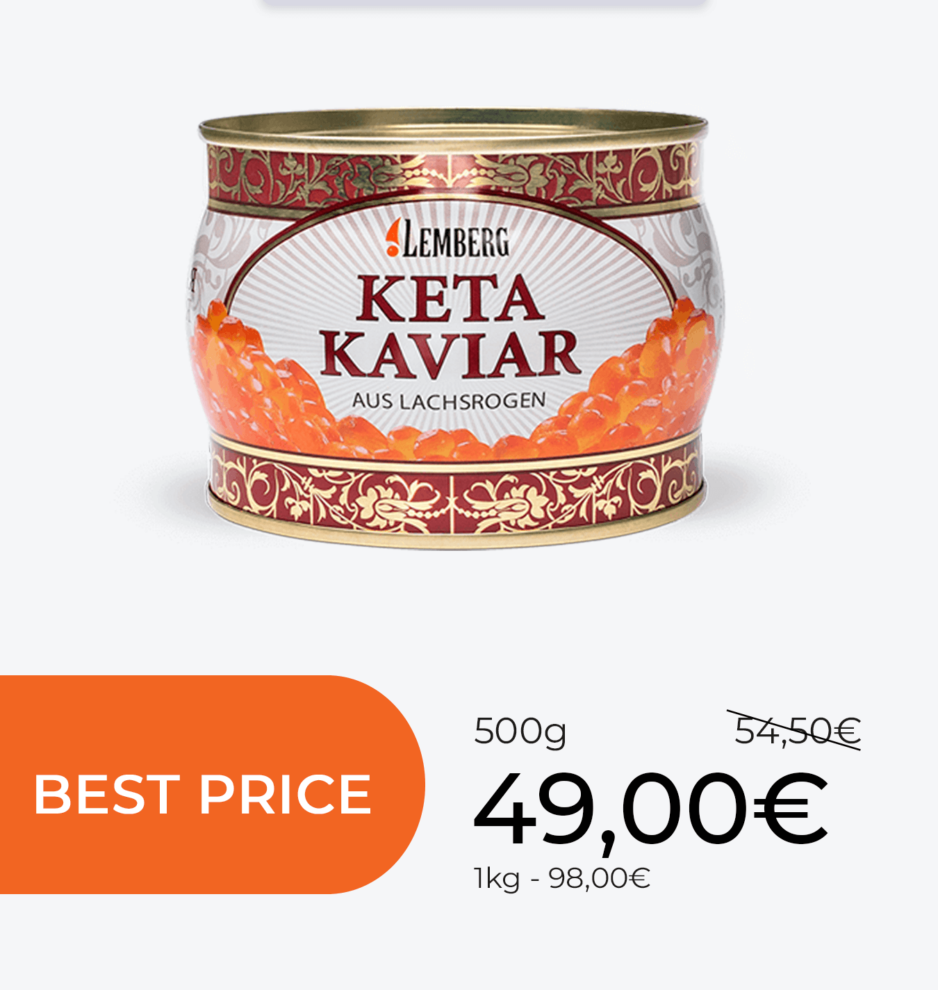 Keta caviar, 500g