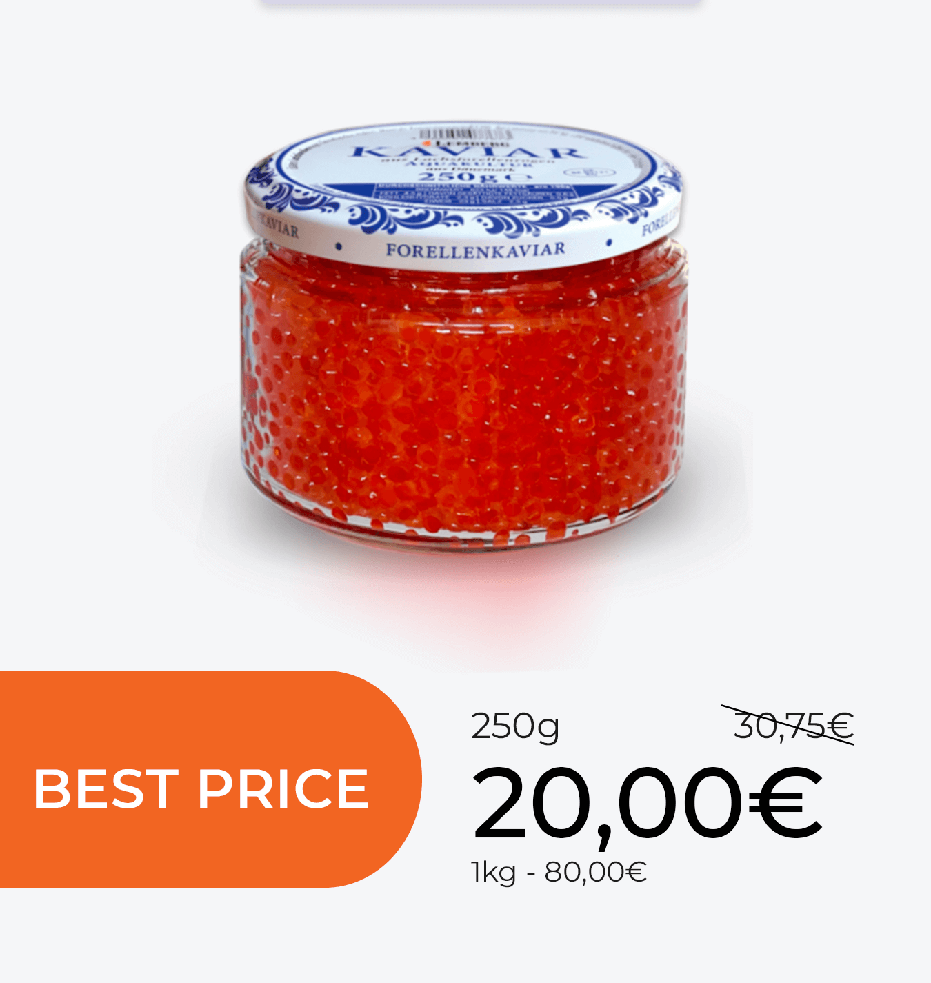 Trout salmon caviar, 250g