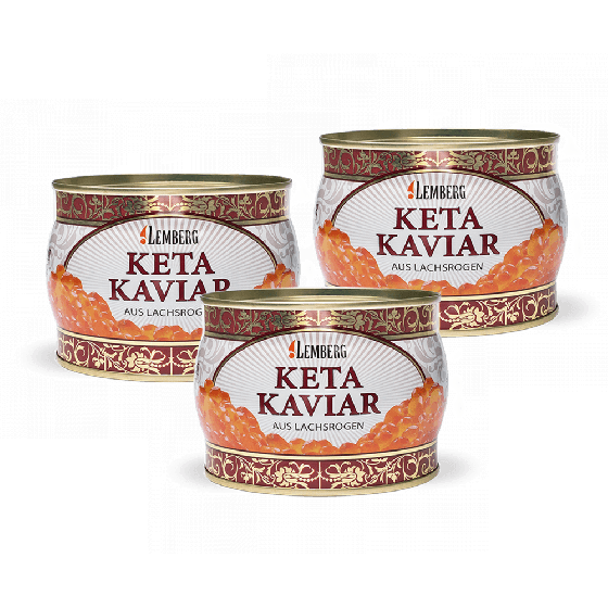 Kaviar iz lososa chum, 3 x 400 g