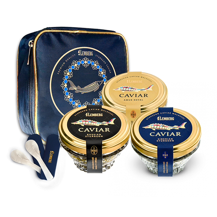 Set Sturgeon Caviar, in a Lemberg cooler bag, 3 x 50g