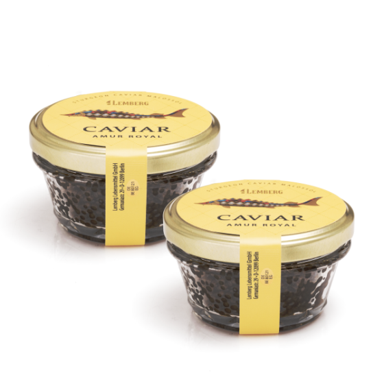 Jesetrov kaviar AMUR ROYAL, 2 x 100g