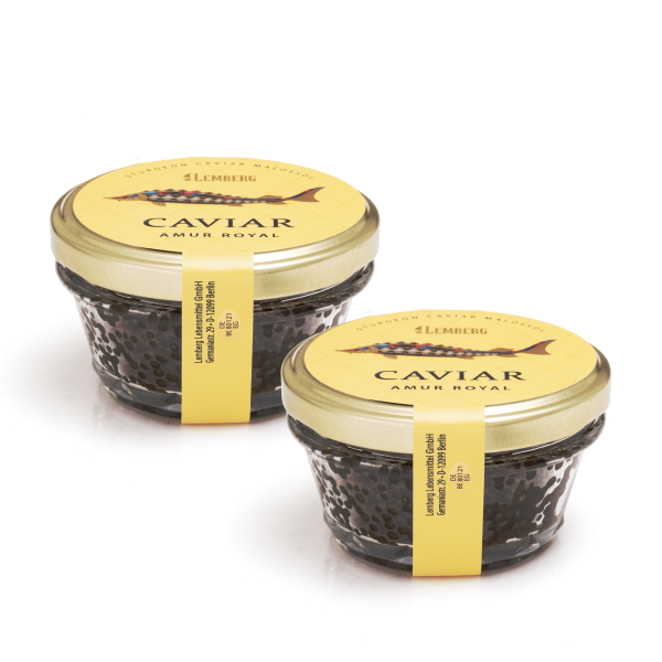 Jesetrov kaviar AMUR ROYAL, 2 x 100g