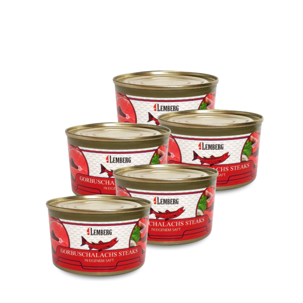 SET: Pacific Pink Salmon in natural juice, 5 x 213g