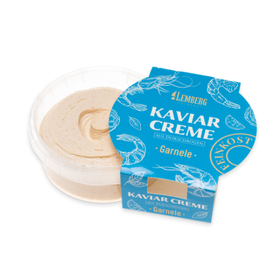 Kaviarjeva krema iz iker trske s kozicami, 150 g
