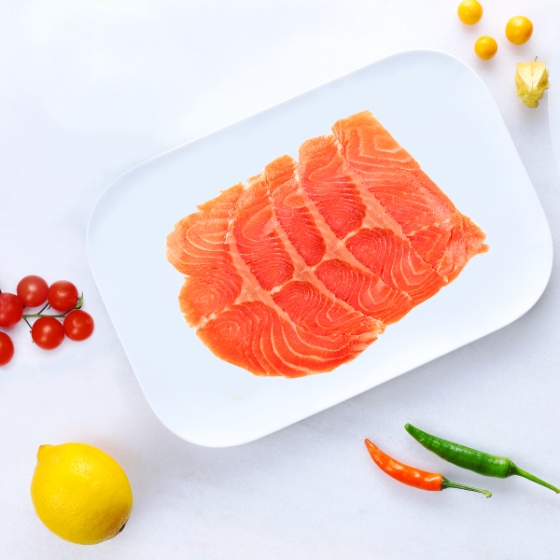 Norveški losos, hladno dimljen, narezan na rezine, 100 g